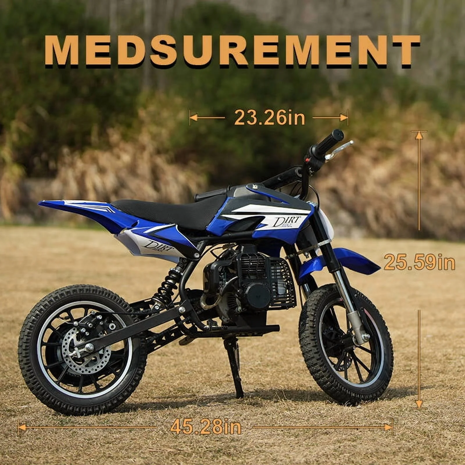 SAY YEAH Dirt Bike, 50CC Gas Powered Off Road Dirt Bike for Kids 8 - 13, Weight Support up to 180 lb, 25 Mph, 46*46**14in, Red